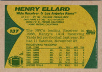 1989 Score Henry Ellard #137