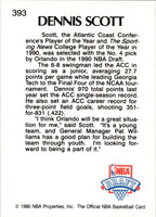 1990 Hoops Dennis Scott #393 Rookie
