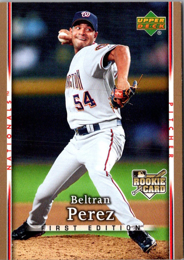 2007 Upper Deck First Edition Beltran Perez #49