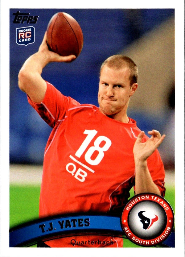 2011 Topps T.J. Yates #74 Rookie