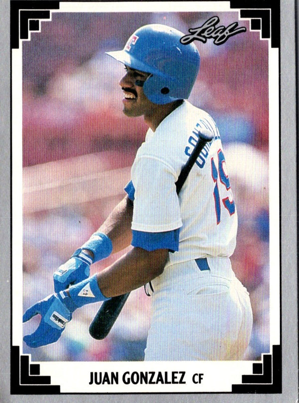 1991 Leaf Juan Gonzalez #119