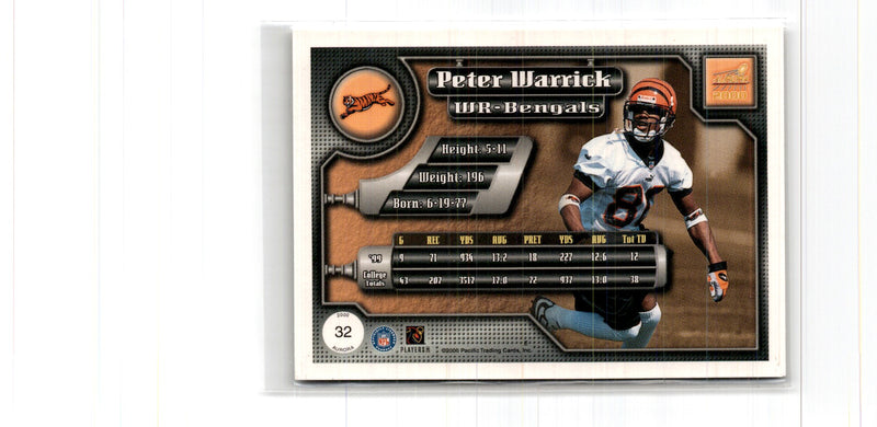 2000 Pacific Aurora Rookie Draft Board Peter Warrick