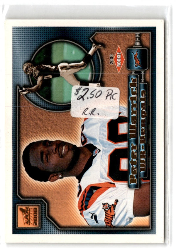 2000 Pacific Aurora Rookie Draft Board Peter Warrick #5