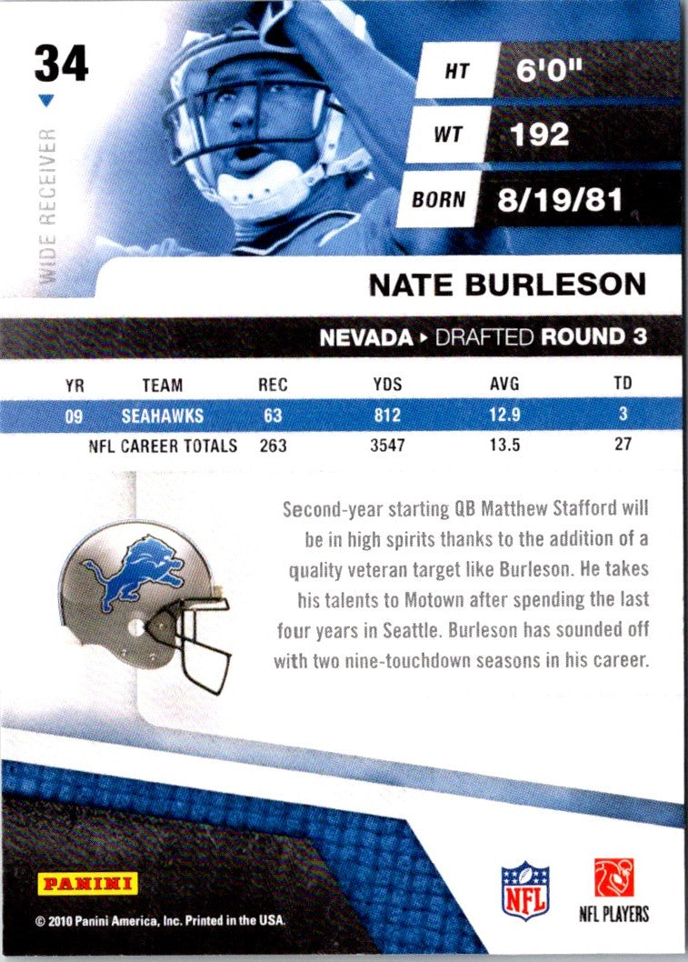 2010 Panini Absolute Memorabilia Nate Burleson