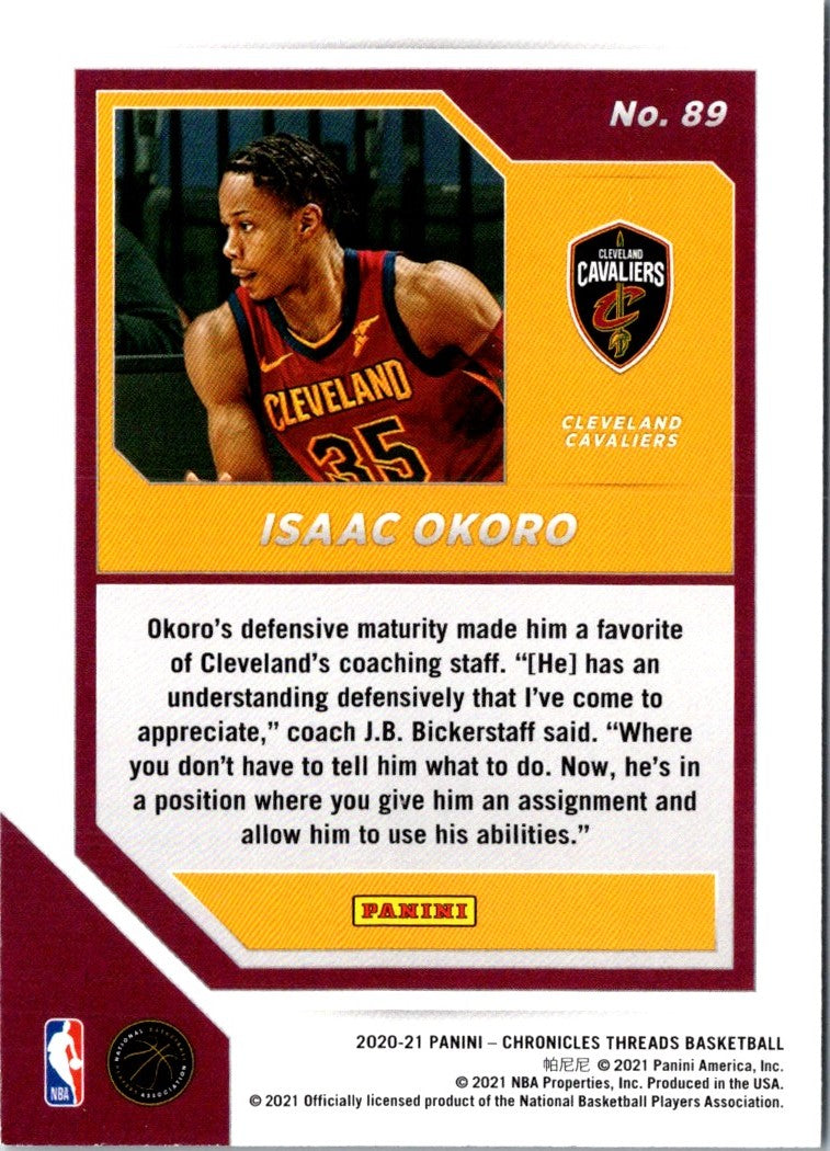 2020 Panini Chronicles Isaac Okoro