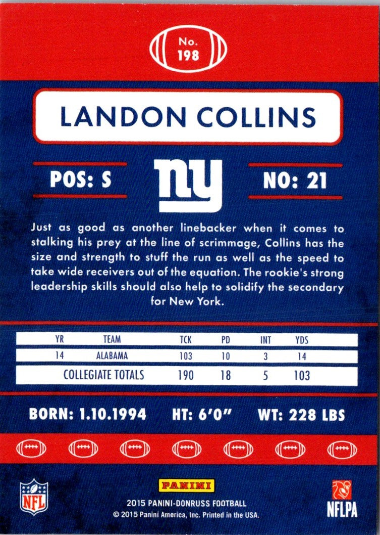 2015 Donruss Landon Collins