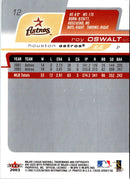 2003 Fleer Focus Jersey Edition Roy Oswalt
