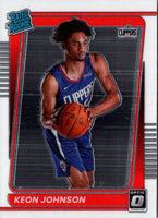 2021 Donruss Optic Choice Red & Green Keon Johnson #192