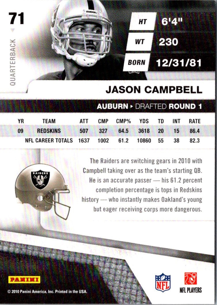 2010 Panini Absolute Memorabilia Retail Jason Campbell