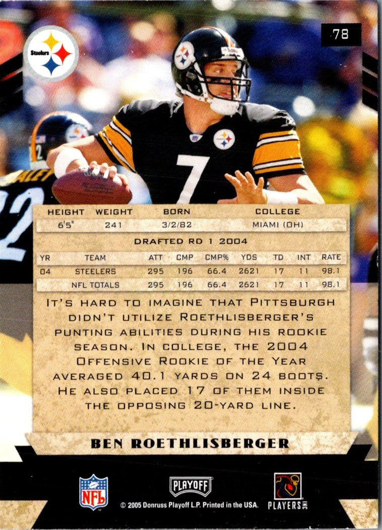 2005 Playoff Honors Ben Roethlisberger