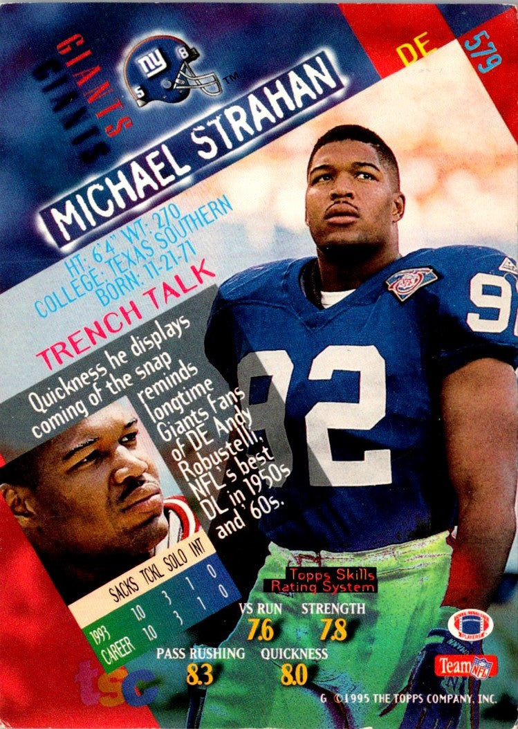 1995 Stadium Club Michael Strahan