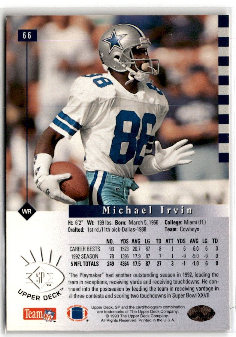 1993 McDonald's GameDay Dallas Cowboys Michael Irvin