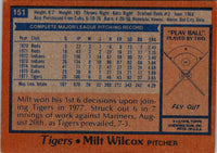 1978 Topps Milt Wilcox #151