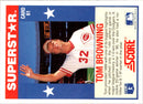 1989 Score Baseball's 100 Hottest Players Tom Browning