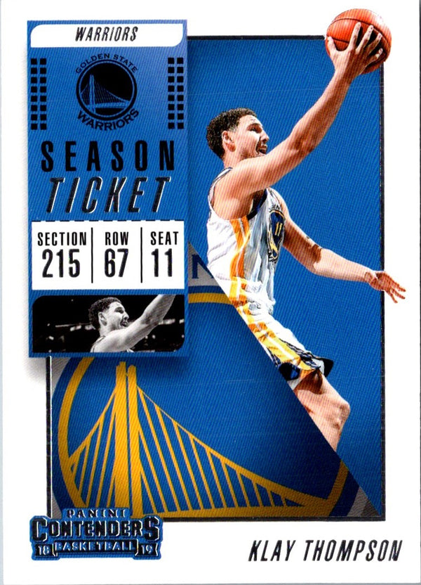 2018 Panini Contenders Game Ticket Green Klay Thompson #96