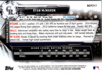 2017 Bowman Chrome Prospects Ryan McMahon #BCP217