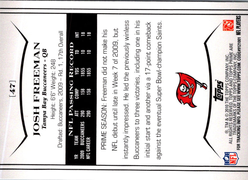 2010 Topps Prime Josh Freeman