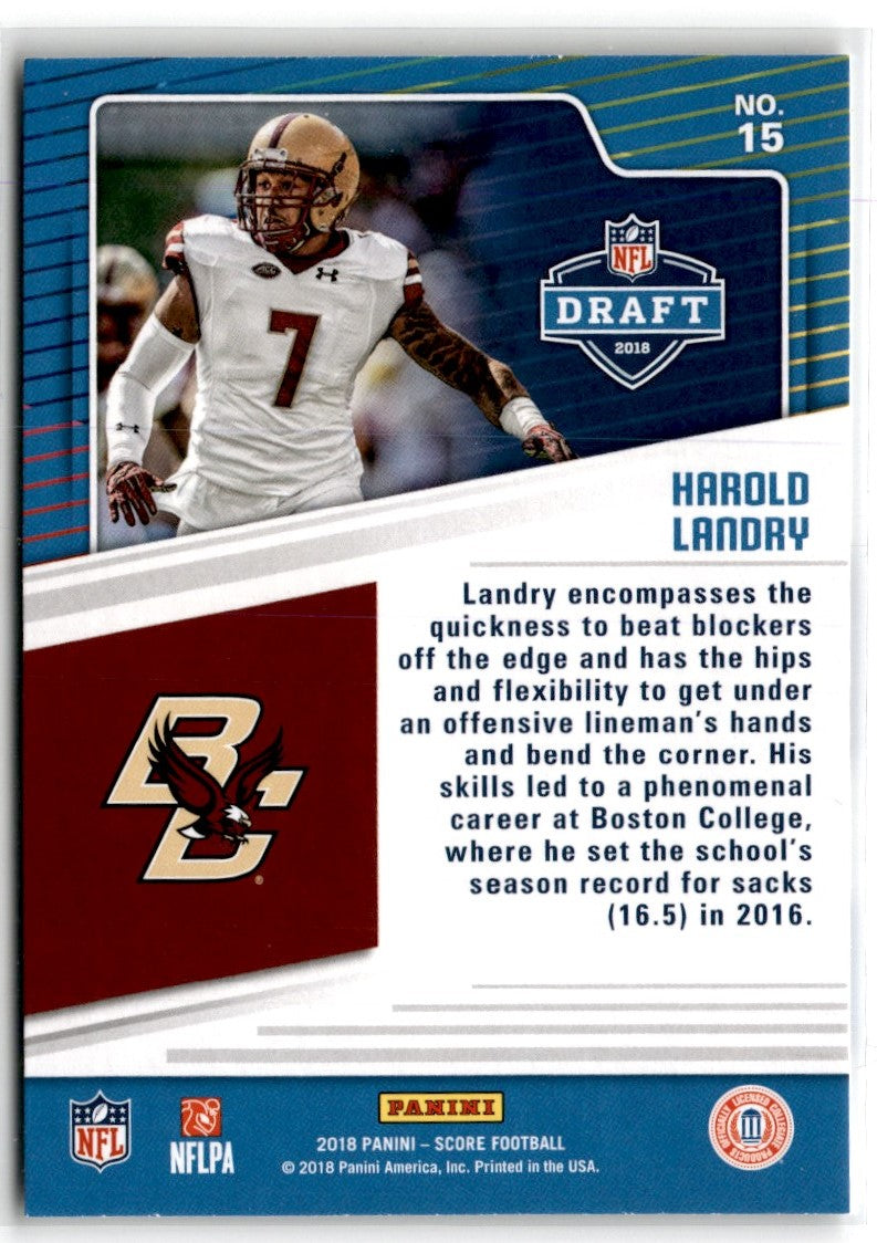 2018 Score NFL Draft Harold Landry