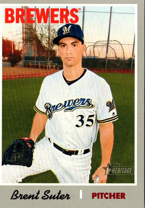 2019 Topps Heritage Brent Suter #387