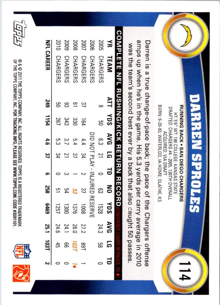 2011 Topps Darren Sproles