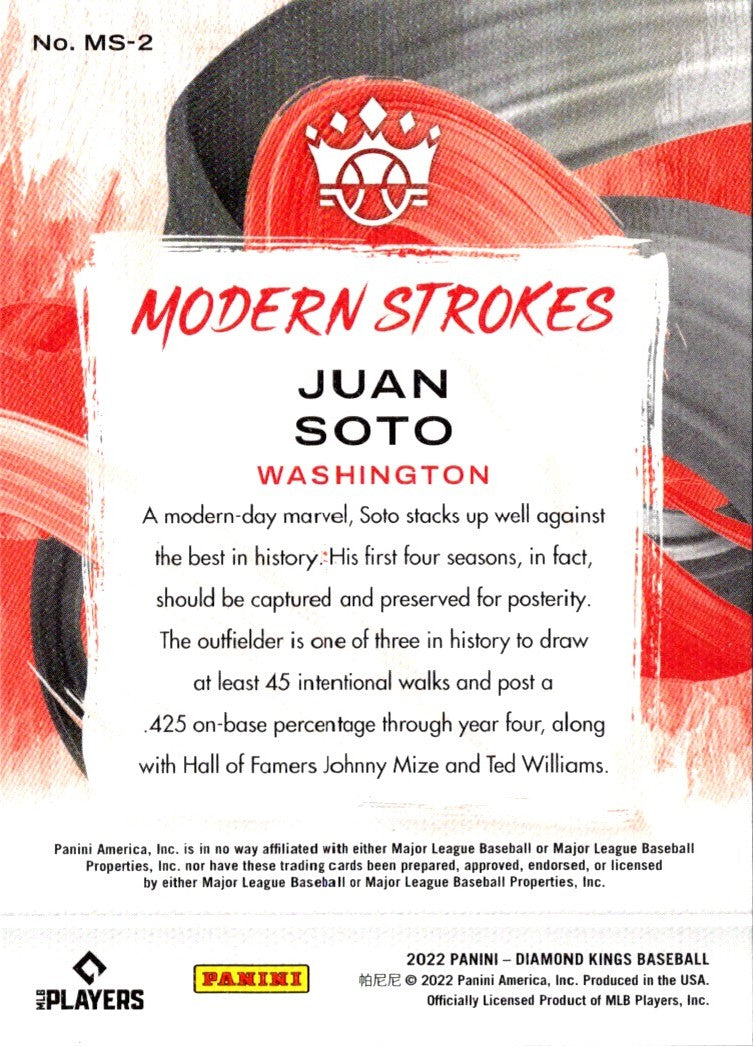 2022 Panini Diamond Kings Modern Strokes Juan Soto