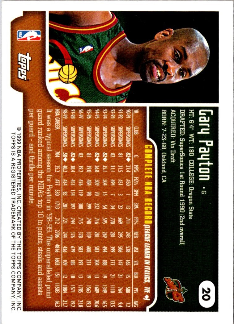 1999 Topps Gary Payton
