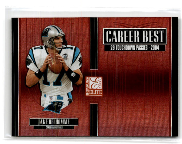 2005 Donruss Elite Career Best Red Jake Delhomme #CB-19 0804/1000