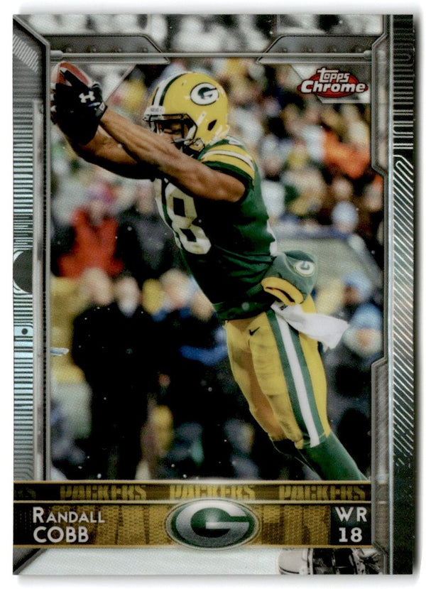 2015 Topps Chrome Blue Wave Refractor Randall Cobb #34