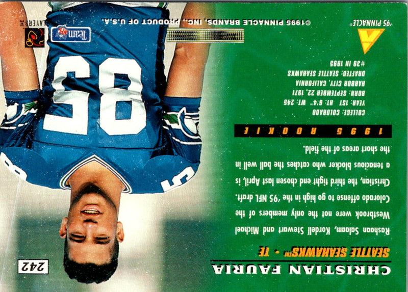 1995 Pinnacle Christian Fauria