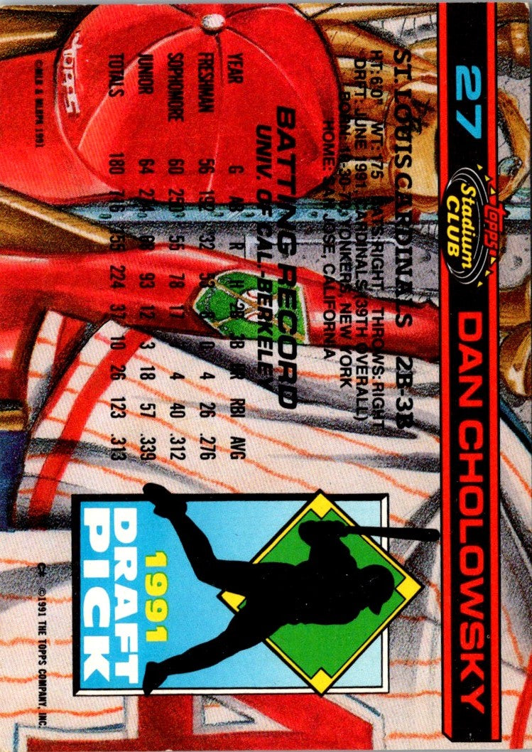 1992 Stadium Club Dome Dan Cholowsky