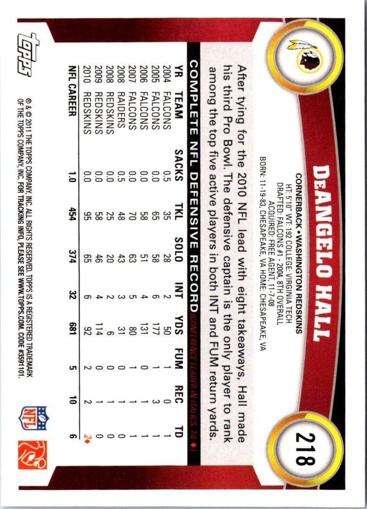 2011 Topps DeAngelo Hall