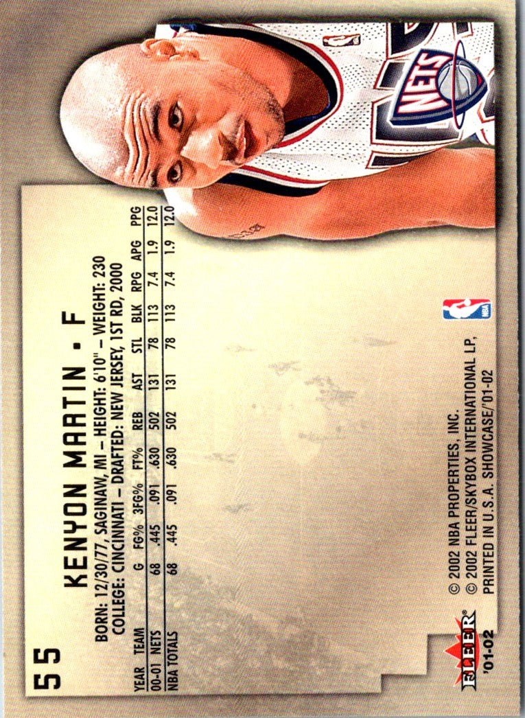 2002 Fleer Box Score Kenyon Martin