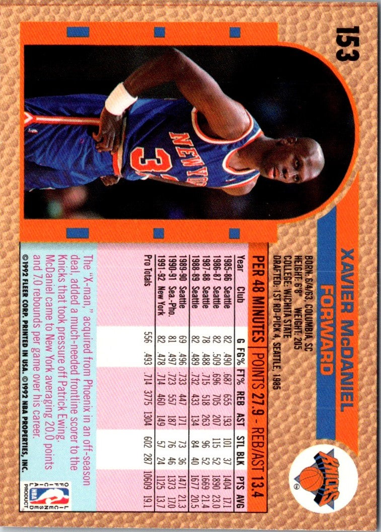 1992 Fleer Xavier McDaniel