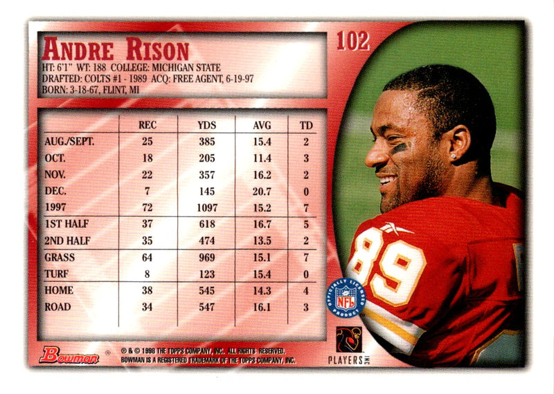 1998 Bowman Andre Rison