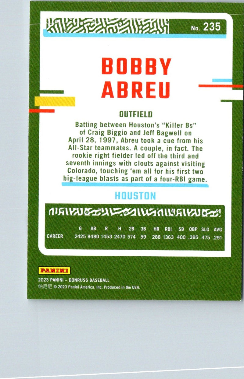 2023 Donruss Holo Blue Bobby Abreu