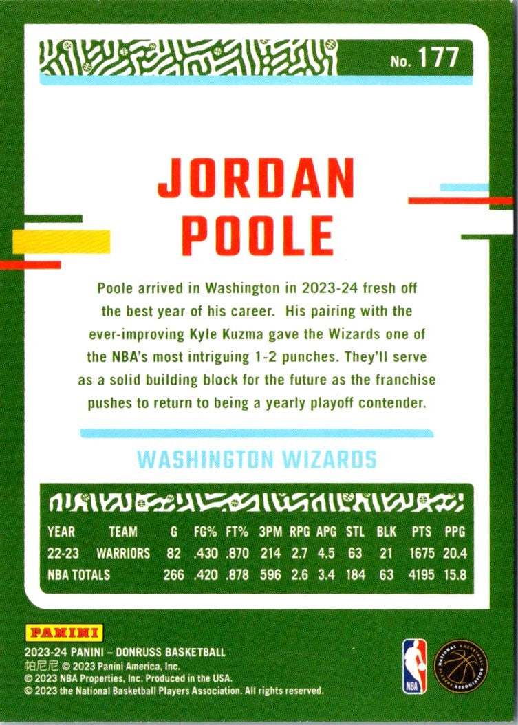 2023 Donruss Red Jordan Poole