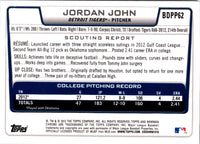 2012 Bowman Draft Picks & Prospects Chrome Jordan John #BDPP62