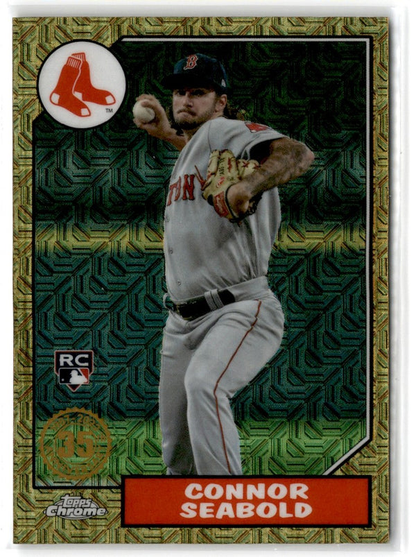 2022 Topps Chrome Platinum Anniversary Gold Prism Refractor Connor Seabold #330