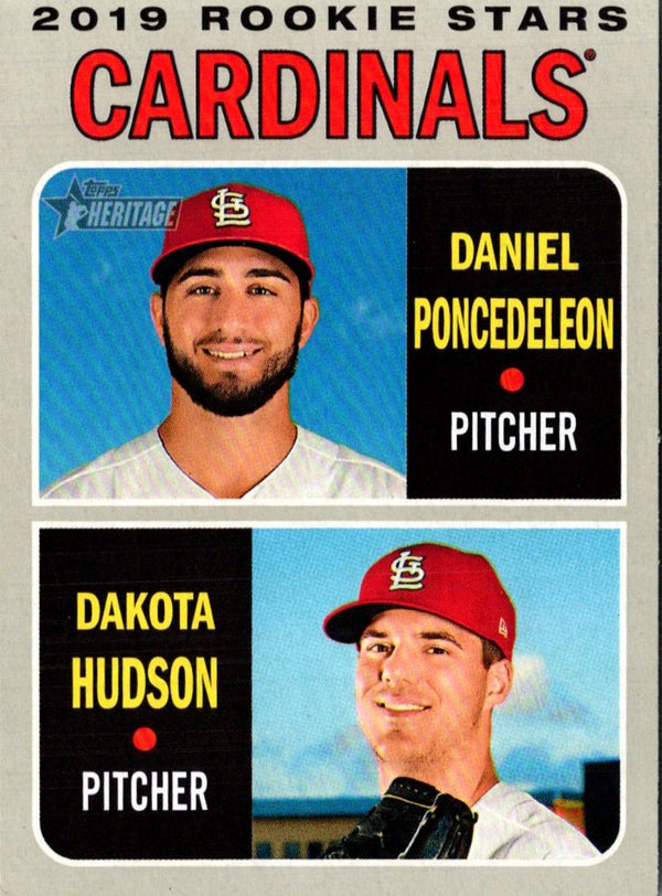 2019 Topps Heritage Dakota Hudson/Daniel Poncedeleon #96 Rookie