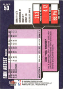 2002 Fleer Tradition Ron Artest