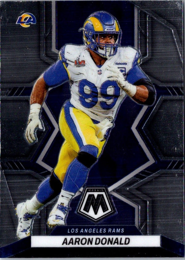 2022 Panini Mosaic Sparkle Blue SP Aaron Donald #112