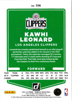 2021 Donruss Holo Red and Gold Laser Kawhi Leonard #136