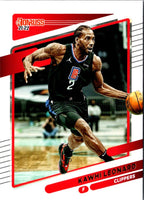 2021 Donruss Holo Red and Gold Laser Kawhi Leonard #136