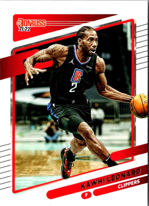 2021 Donruss Holo Red and Gold Laser Kawhi Leonard #136