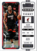 2022 Panini Contenders Game Ticket Red Bam Adebayo