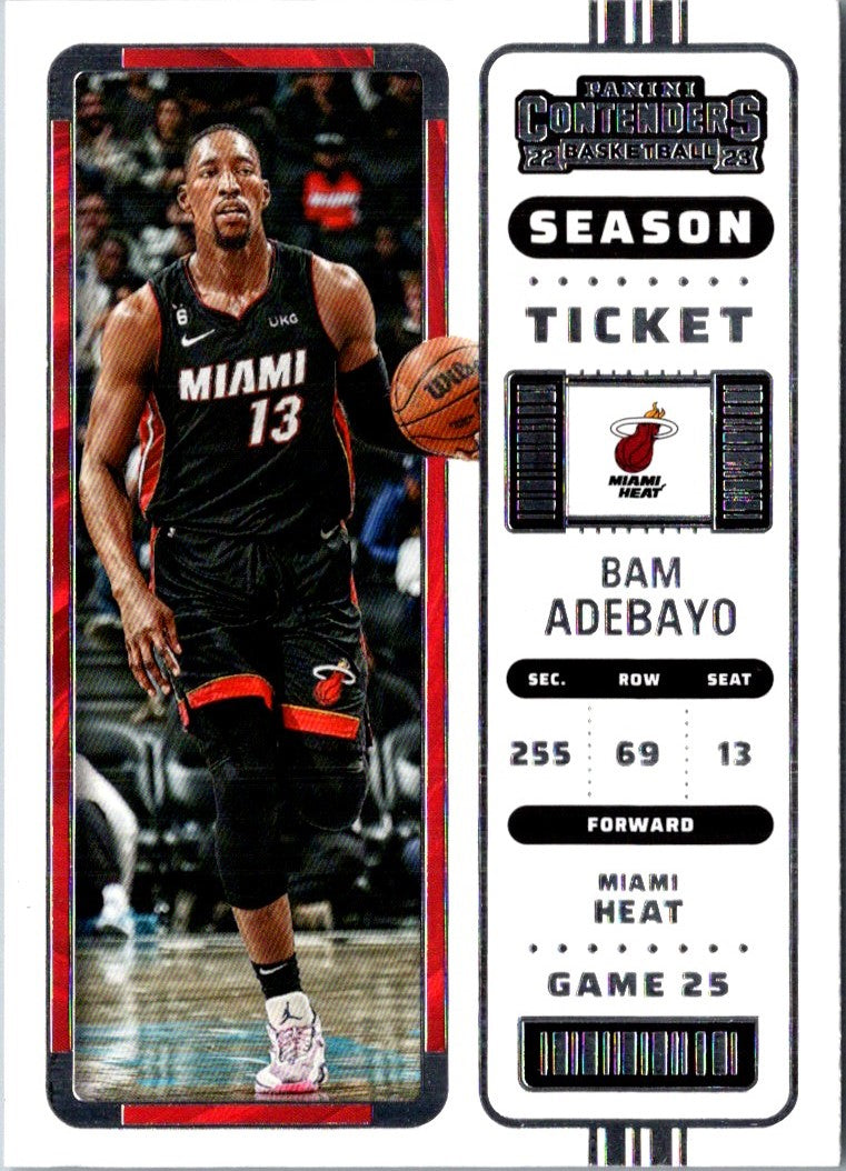 2022 Panini Contenders Game Ticket Red Bam Adebayo