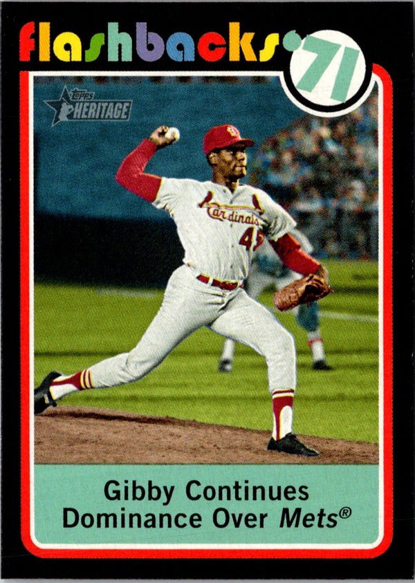 2020 Topps Heritage Baseball Flashbacks '71 Gibby Continues Dominance Over Mets #BF-3