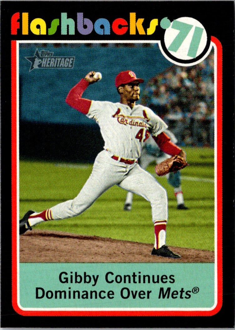 2020 Topps Heritage Baseball Flashbacks '71 Gibby Continues Dominance Over Mets