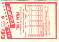 1987 M&M's Star Lineup Tony Pena #2