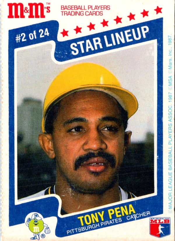 1987 M&M's Star Lineup Tony Pena #2